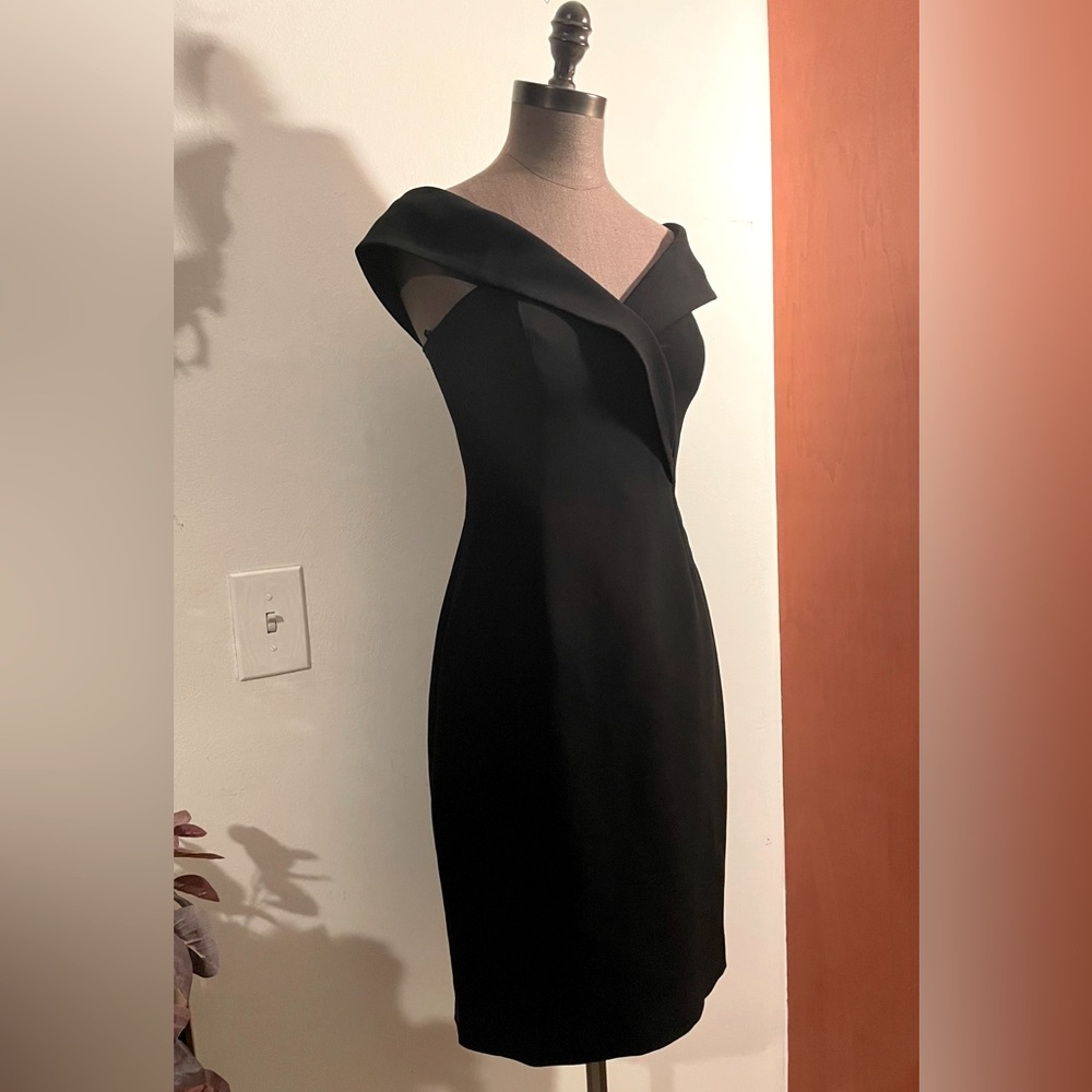 REISS Black Off-The-Shoulder Dress